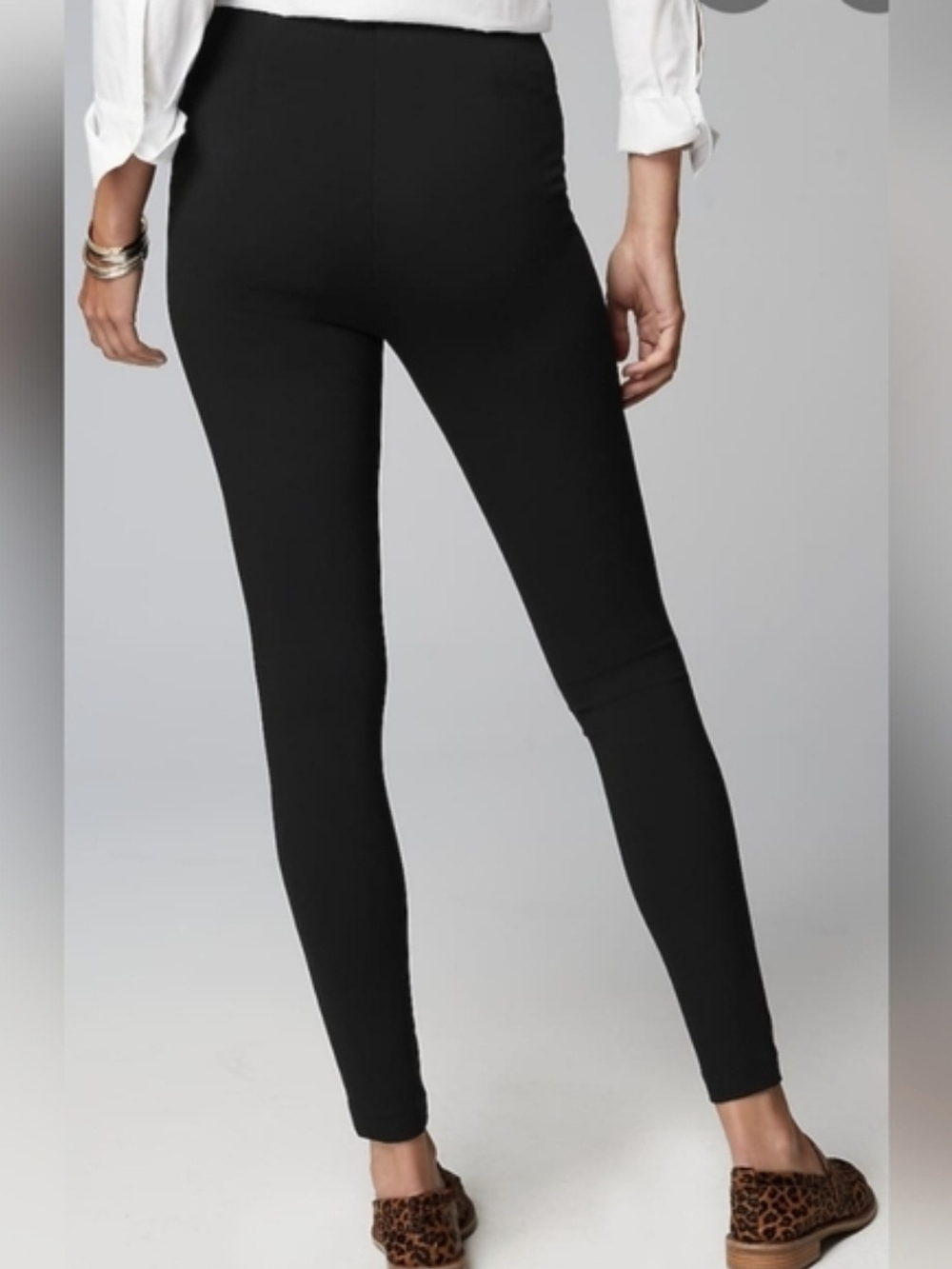 J Jill Black Pointe Leggings With Button Accents At Ankles - Womens Small Tall